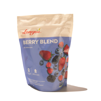Package image of Longo's Berry Blend frozen berries